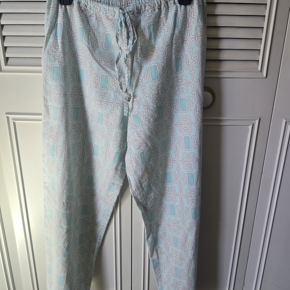 Mint Geometric Print Pajama Pants - Picture 7 of 8